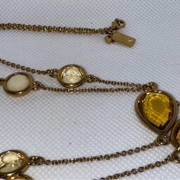 Kate Spade Station Necklace, Crystal Lucite Station Necklace - Picture 7 of 10